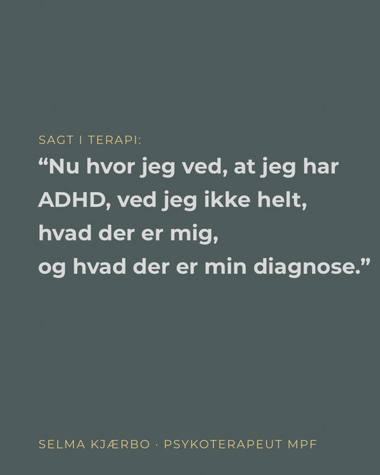Citat fra terapi om ADHD og identitet - Selma Kjaerbo Psykoterapeut MPF
